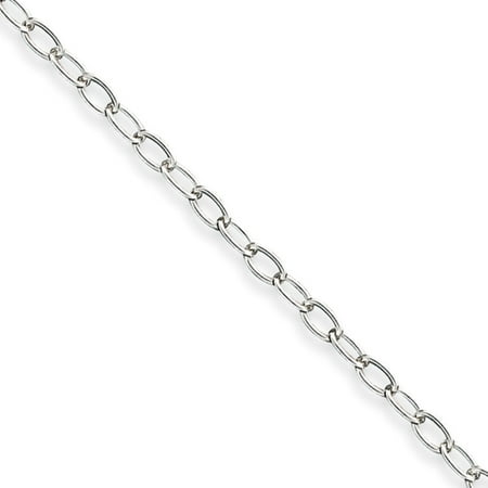 Handmade Silver Wire Chain - Sterling Silver 16in 3mm Half Round Wire Curb Necklace Chain