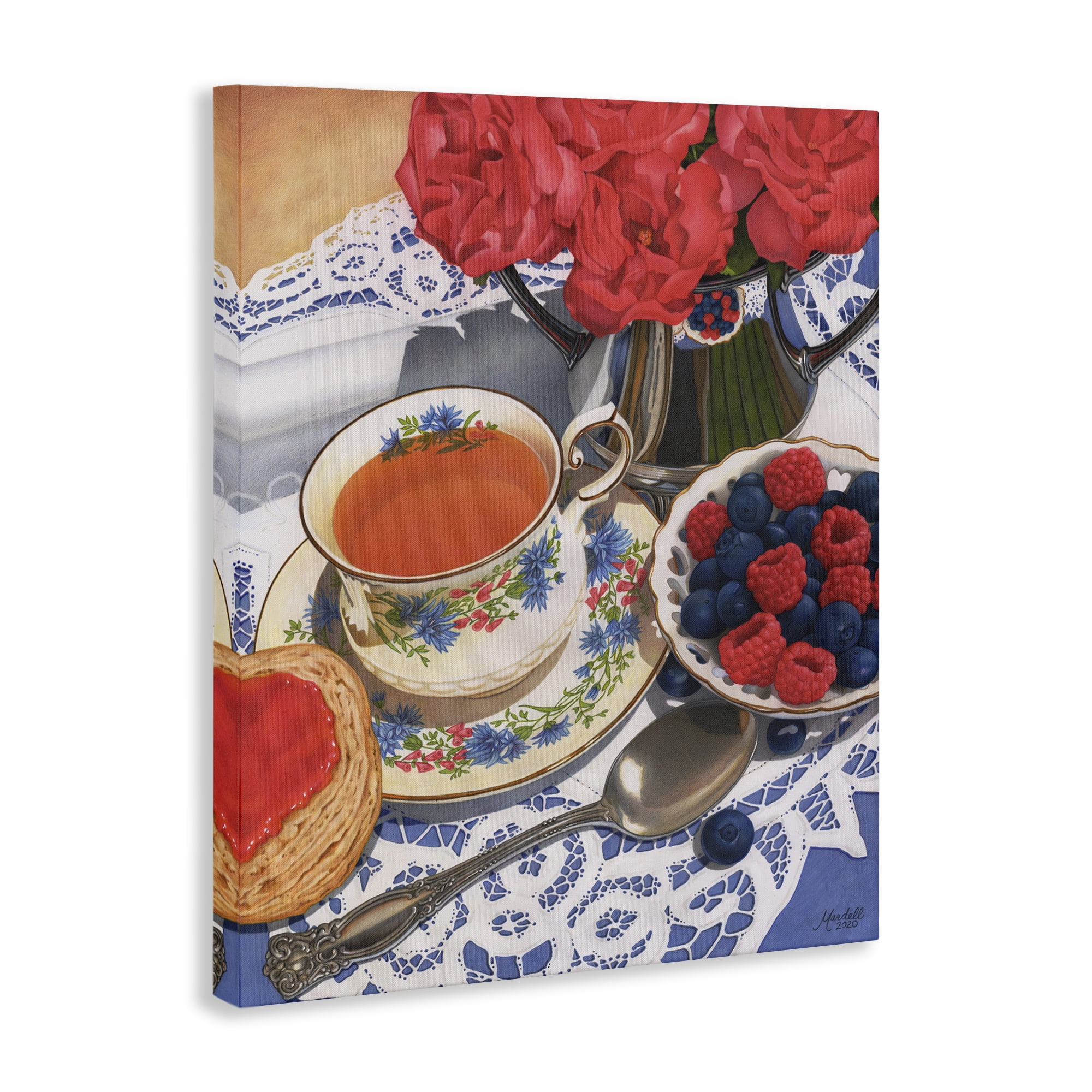 Stupell Industries Berries & Tea Party Food & Beverage Painting Gallery Wrapped Canvas Art Print Wall Art, 30 x 40