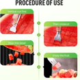 thumbnail image 6 of Watermelon Fork Slicer Cutter, 2025 New 2-in-1 Stainless Steel Fruit Cutter, Dual Head Fruit Forks, Summer Watermelon Cutter Slicer Tool Home Kitchen Gadgets (3 PCS), 6 of 9