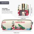 thumbnail image 3 of Disketp Merry Christmas 1 Estuche de Lápices de Cuero con Cierre, Estuche Compacto para Papelería, Bolígrafos y Accesorios Pequeños, 3 of 7