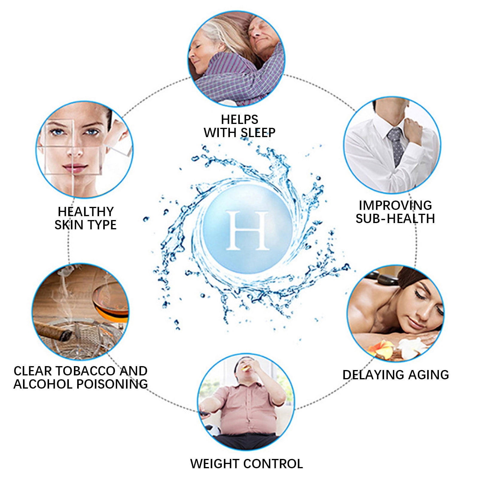 Fankiway Rich Hydrogen Cup, USB Rechargeable Hydrogen Water Bottle, Portable Glass Bottles Weak Alkaline Cup Anti-Oxidation and Anti-Aging Glass Health Cup, Micro Electrolysis Hydrogen Production Cup