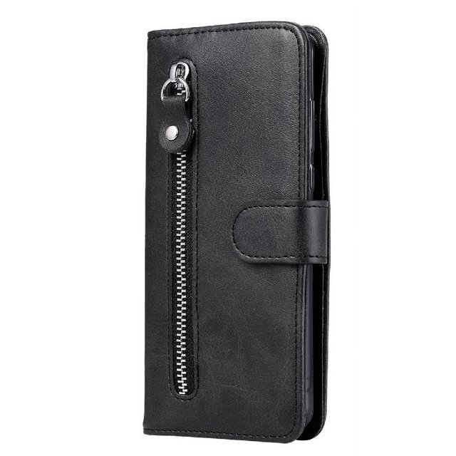 Estuche de Cuero PU con Cierre para Samsung Galaxy S23 Ultra 5G , Funda Protectora con Billetera y Correa