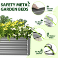 thumbnail image 6 of TRAMULL 2 Pack 8x3x1ft Metal Galvanized Raised Garden Bed for Vegetables Flowers Ground Planter Box (Gray), 6 of 7