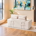 thumbnail image 6 of Leumius Futon Sofa Bed,2-in-1 Folding Sofa Bed with Memory Foam & Steel Frame,Corduroy Fabric Boneless Floor Sofa for Small Spaces, Apartments, Home Office & Bedroom,Beige, 6 of 11