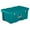Teal, variant on Sterilite Large Footlocker, Heavy Duty Plastic Storage Bin, with Handle and Wheels, Lockable, Teal