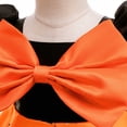 thumbnail image 3 of LIIPEE Girls Dresses Halloween Cartoon Pumpkin Bat Printed Puff Sleeve Bowknot Ball Gown Princess Sundress Infant Trendy Indoor Outdoor Wear Dress,Orange,18-24 Months, 3 of 6