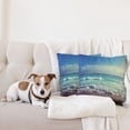 thumbnail image 4 of Ambesonne Tropical Throw Pillow Cover 2 Pack, Beach Sunset Waves, 18", Cream Turquoise, 4 of 5