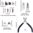 thumbnail image 3 of 141pcs 3# Zipper Repair Kit Open-end Zipper Replacement Include Zipper Top Stopper Zipper Puller Retainer Insertion Pin Zipper Install Pliers for Fixing Coats Jackets, 3 of 6
