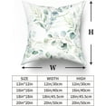 thumbnail image 6 of Spring Sage Green Leaf Pillow Covers 18x18 inch Set of 2 Eucalyptus Floral Watercolor Pillow Cases Modern Throw Pillows Cover Decor Gifts for Bed Couch Sofa Living Room, 6 of 7