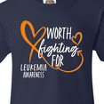 thumbnail image 4 of Inktastic Worth Fighting for Leukemia Awareness Orange Heart Youth T-Shirt, 4 of 5