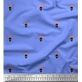 thumbnail image 1 of Soimoi Blue polyester Crepe Fabric Arrow & Skull Print Sewing Fabric Yard 42 Inch Wide, 1 of 5