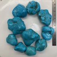 thumbnail image 5 of Turquoise Howlite Large Nugget Bead 16" Strand | 50x42 to 33x22mm | 10 Beads |, 5 of 9