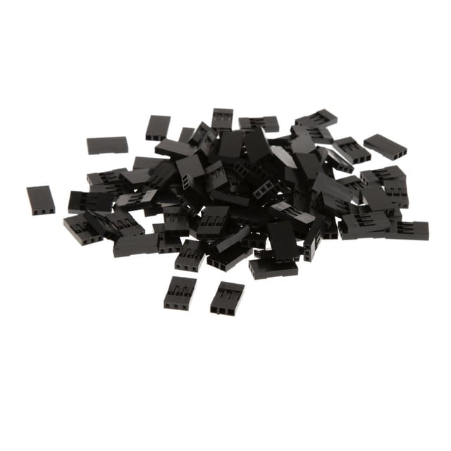 100 piezas de carcasa de cable de puente de 2,54 mm, 1P, 2P, 3P, 4P, 10P, pines de cabecera