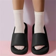 thumbnail image 4 of B91xZ Women's Rhinestone Sandals Two Strap Slide Sandals Open Toe,Black 6, 4 of 5