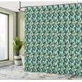 thumbnail image 4 of Ambesonne Exotic Shower Curtain, Aloha Palm Leaves Artwork, 69"Wx70"L, Hunter Green Champagne, 4 of 4