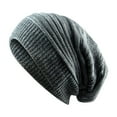 thumbnail image 3 of WZXFASHION Knitted Oversize Baggy Beanie Long Slouchy Winter Hat Warm Ski Cap for Men and Women Dark Gray One Size, 3 of 3