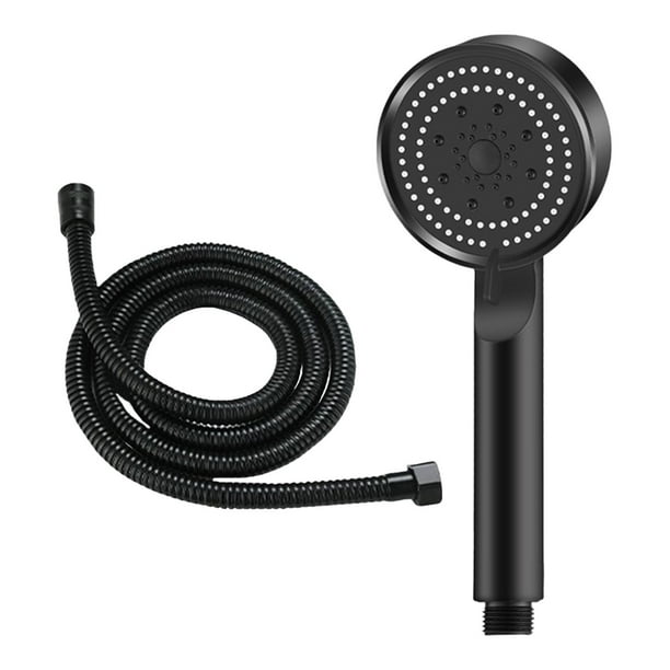 Cabezal de de mano de alta presión 5 configuraciones de rociado Accesorios Desmontable G1/2" Interfaz estándar Durable, de limpiar para RV Manguera negra de 15 m Baoblaze Cabezales de ducha