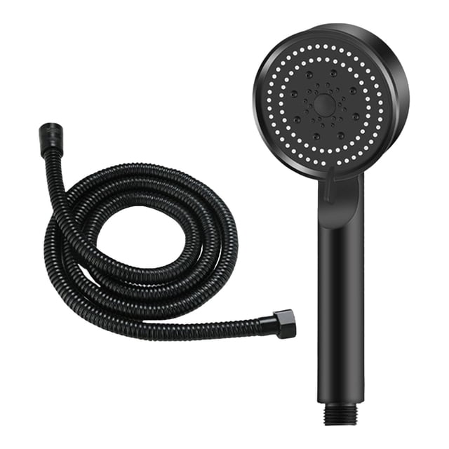 Cabezal de de mano de alta presión 5 configuraciones de rociado de rosca G1/2 pulgada, de limpiar Instalación simple Materiales Manguera negra de 15 m Colco Cabezales de ducha