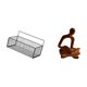 thumbnail image 5 of Cesta de almacenamiento,Cesta organizadora de almacenamiento de cocina colgante de alambre,Organizador de pared para baño con cesta de almacenamiento de alambre,Figura de pensador, 5 of 8