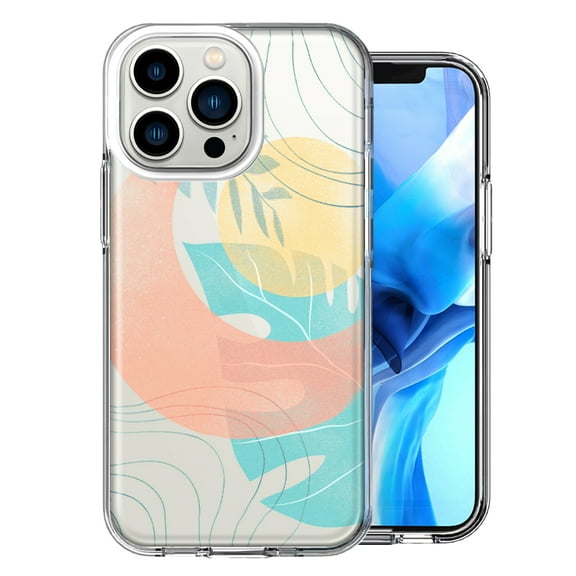 MUNDAZE For Apple iPhone 13 Pro Tropical Sun Moon Design Double Layer Phone Case Cover
