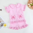 thumbnail image 2 of Kogui Pjs Kids Silk Baby Boy Outfits Summer Boys Girls Cute Print Sleepwear Set Toddler Pajamas 4T 5T (Pink,4-5 Years), 2 of 9
