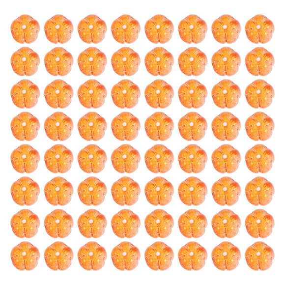 KAKOWELY 100 colgantes de cuentas de calabaza para hacer joyas (naranja)