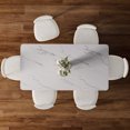 thumbnail image 5 of Morden Fort 71" Dining Table Set for 4, White Marble Top Dining Table with 6 Armless White Boucle Chairs for Kitchen, Dining Room, Restaurant, Conference Room, 5 of 9