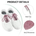 thumbnail image 2 of Uxcell 2-Pair Rhinestone Shoelaces 47" Crystal Cords for Sneakers Multicolor, pink, 2 of 7