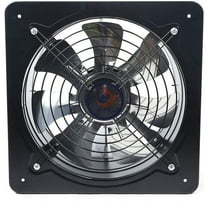 Wall Mounted Exhaust Fan for Kitchen,110 V 12 Inch Industrial Ventilation Extractor Exhaust Fan,Low Noise and Stable Running,Metal Body and Wind Blade(Black),Air Volume 2700 m3/h