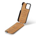 thumbnail image 5 of For iPhone 15 Fierre Shann Oil Wax Texture Vertical Flip PU Phone Case, 5 of 5