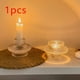 thumbnail image 5 of Portavelas de vidrio Portavelas Tealight Portavelas cónicos Candelabro Pilar Portavelas para regalo de vacaciones Decoración de aniversario para el, 5 of 8