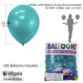thumbnail image 2 of Allgala 100ct 12" Helium Grade Premium Latex Balloons-Turquoise-BL52012, 2 of 4