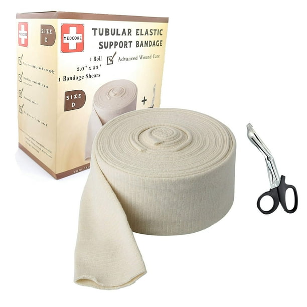 Vendaje médico tubular elástico Medcore, tamaño D, 7,5 cm x 10 m