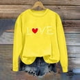 thumbnail image 5 of FDGIU Women's Valentine Pullover Sweatshirt, Cozy Heart Print Long Sleeve Top for Valentine's Day & Comfortable Trendy Style, 5 of 5