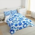 thumbnail image 3 of Manfei Modern Geometric Geometric Bedding Comforter Set,Watercolor Splatter Ink Twin Comforter Sets,Blue White Bedding Set For Teens,Luxury Bedroom Decor Reversible,2-Piece, 3 of 8