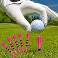 thumbnail image 5 of Golf Tees Plastic 3 1/4 2 3/4 inch Unbreakable 100 Pack, Bulk Long Stronger Upgrade More Durable Stable Reduce Friction Side Spin Tee Pink Pouple Gift for Men Women, 5 of 7