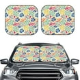 thumbnail image 2 of Balery 2 Piece Cartoon Flowers Car Windshield Sun Shade|Foldable Front Windshield Shade for Car Front Window for Most Sedans SUV Truck-Medium, 2 of 7