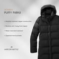 thumbnail image 7 of MERCER+METTLE Women's Puffy Parka | Long Winter Puffer Coat with Hood, High Loft Insulation, Water Repellent, Two Way Zipper - Townsend Green L, 7 of 7