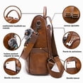 thumbnail image 3 of Mochila Mujer Moda Impermeable Antirrobo Bolsa Para Mujer MARRON CLARO PU mochila, casual, mujer, 3 of 4
