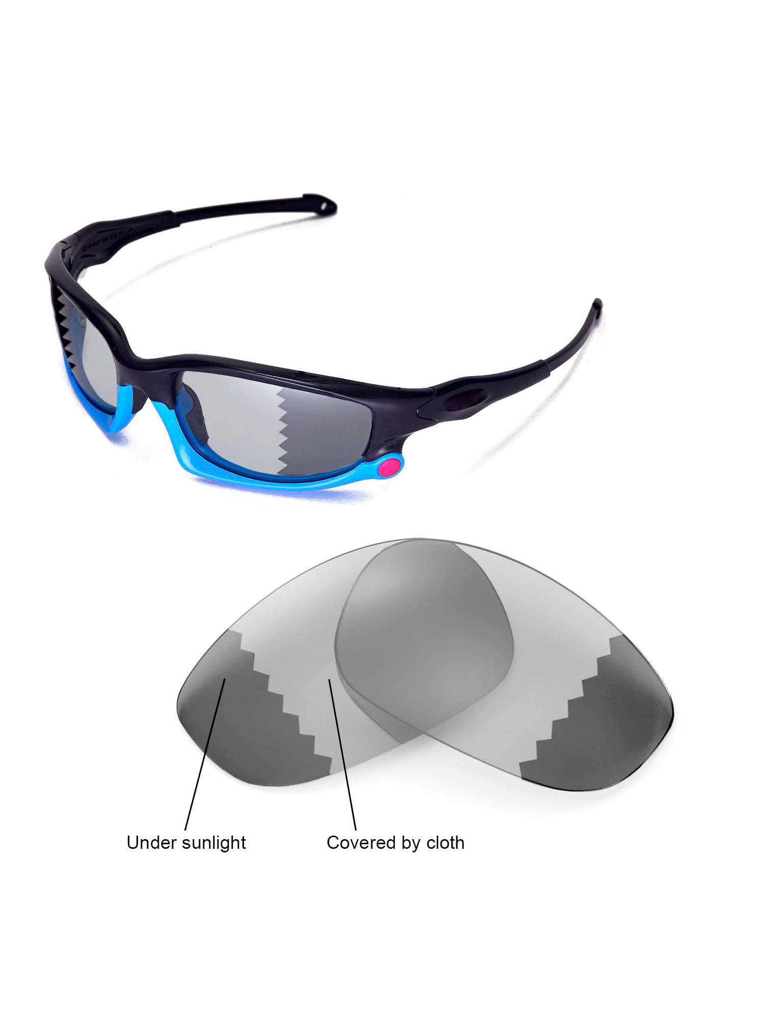 Walleva Transition/Photochromic Polarized Replacement for Oakley Split Jacket Sunglasses - Walmart.com