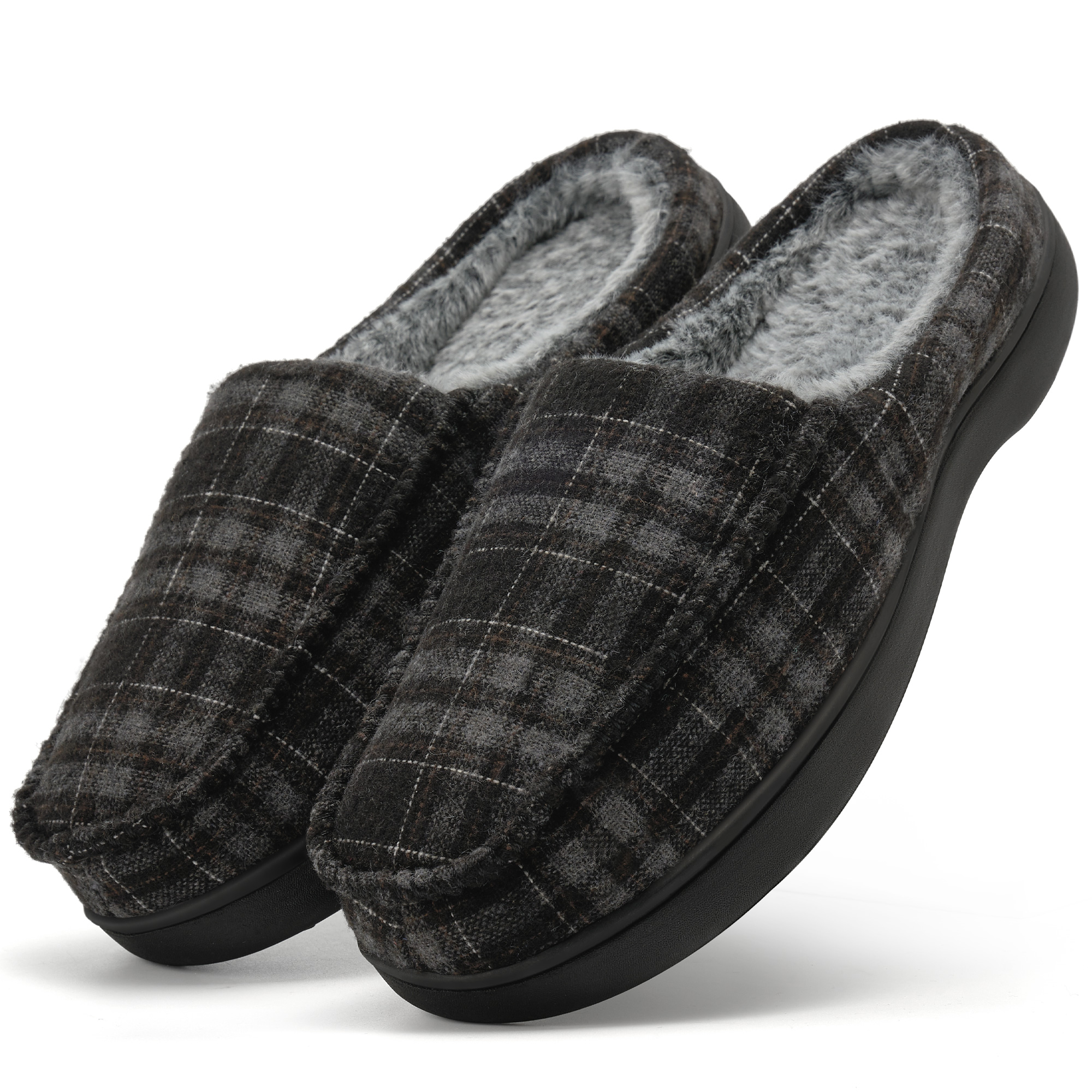 Ablanczoom Men's Moccasin Slippers with Memory Foam photo 6
