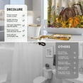 thumbnail image 4 of Fall Bathroom Sets With Shower Curtain And Rugs, Thanksgiving Turkey Shower Curtain Sets With 12 Hooks, Waterproof Fabric Sunflower Autumn Festival Decorations Accessories, 4 of 7