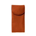 thumbnail image 1 of Estuche para anteojos ili New York de cuero con doble solapa en naranja, 1 of 5