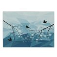 thumbnail image 1 of Snowy Trees Cutting Board, Bird Motifs Flying Around Tree Branches, Decorative Tempered Glass Cutting and Serving Board, in 3 Sizes, by Ambesonne, 1 of 2