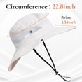 thumbnail image 4 of Sun Hats for Women Men 3” Wide Brim UPF 50+ Fishing Beach Bucket Hats, 4 of 5