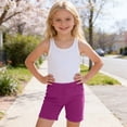 thumbnail image 2 of Tfken Kids Toddler Jean Shorts For Teen Girls Summer Elastic Waist Solid Color Slim Shorts Casual Trendy Daily Wear Teen Classic Denim Shorts Red, 2 of 6
