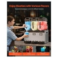thumbnail image 3 of Commercial Slushy Machine, 12L x 3 Triple Tank Frozen Drink Maker, Stainless Steel Margarita Smoothie Machine for Home, Party, Cafe, Bars, 3 of 9