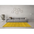 thumbnail image 3 of Ahgly Company Indoor Rectangle Checkered Yellow Modern Area Rugs, 2' x 3', 3 of 4
