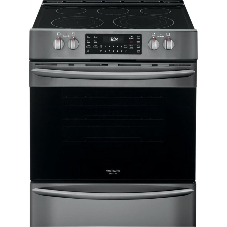 Frigidaire 30 in. 5 Burner Front Control Gas Range with Steam