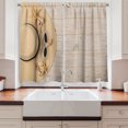 thumbnail image 2 of Ambesonne Nautical Beach Kitchen Curtains, Sunglasses and Hat, 55"x39", Pale Tan and Beige, 2 of 3